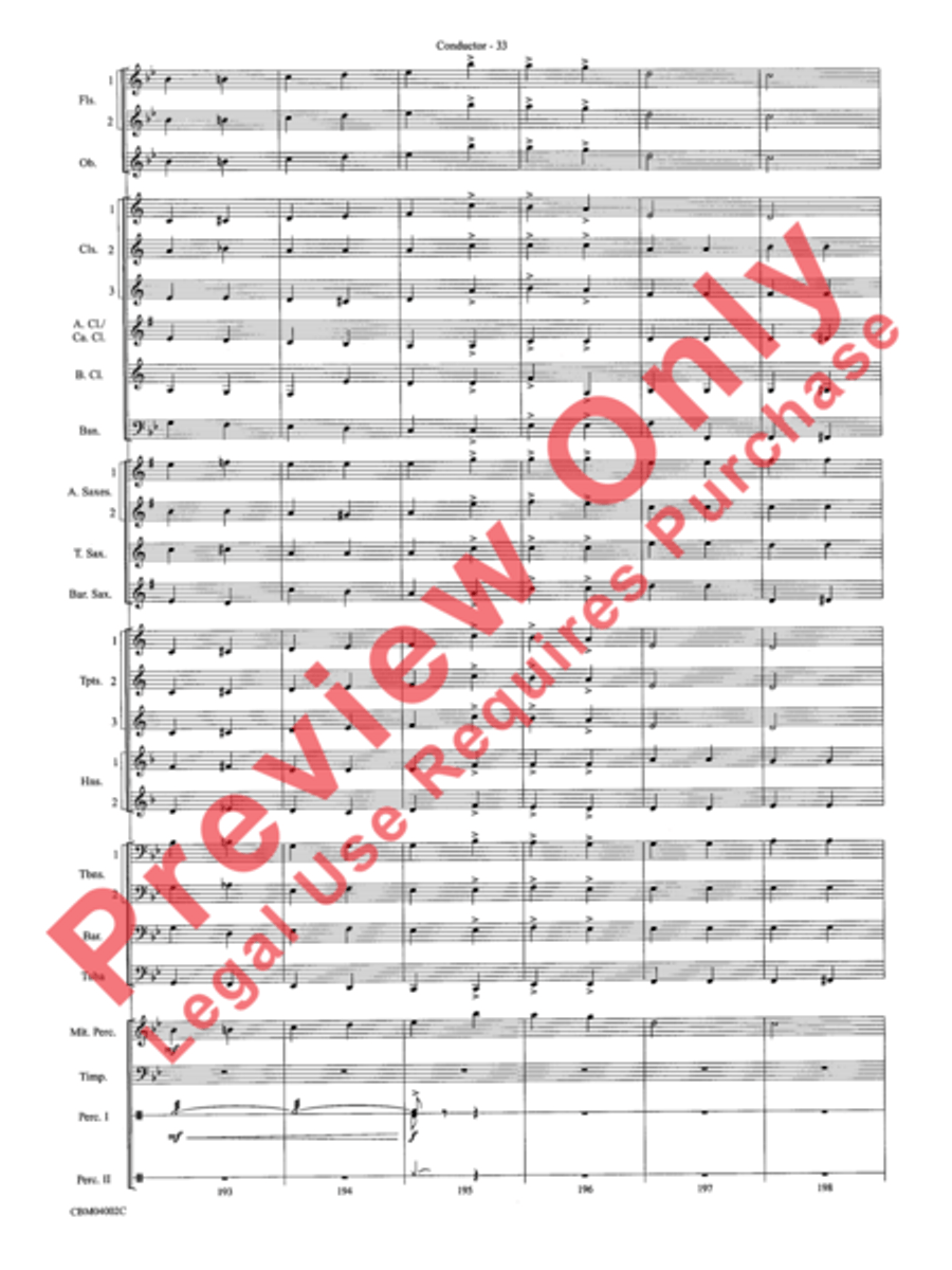 The Dam Busters Concert March Concert Band scores gallery preview page 36
