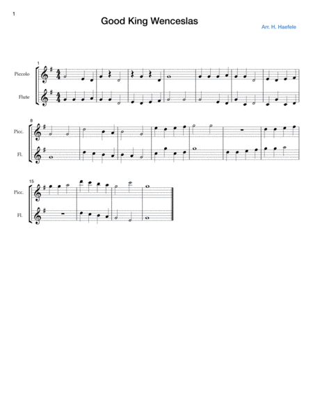 Good King Wenceslas by Traditional Flute - Digital Sheet Music