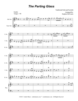 The Parting Glass (for Saxophone Quartet and Piano)
