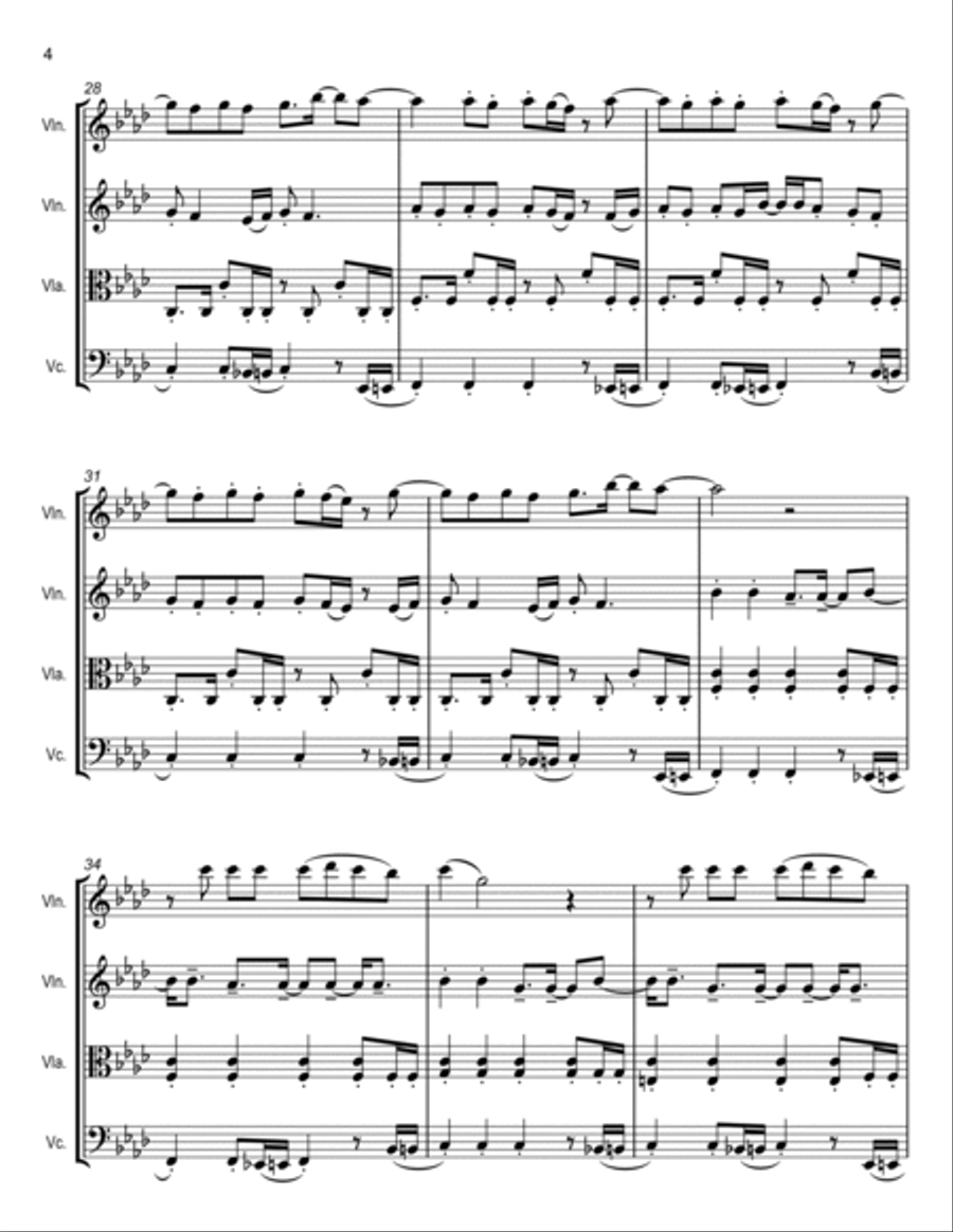 Training Season String Quartet scores gallery preview page 4