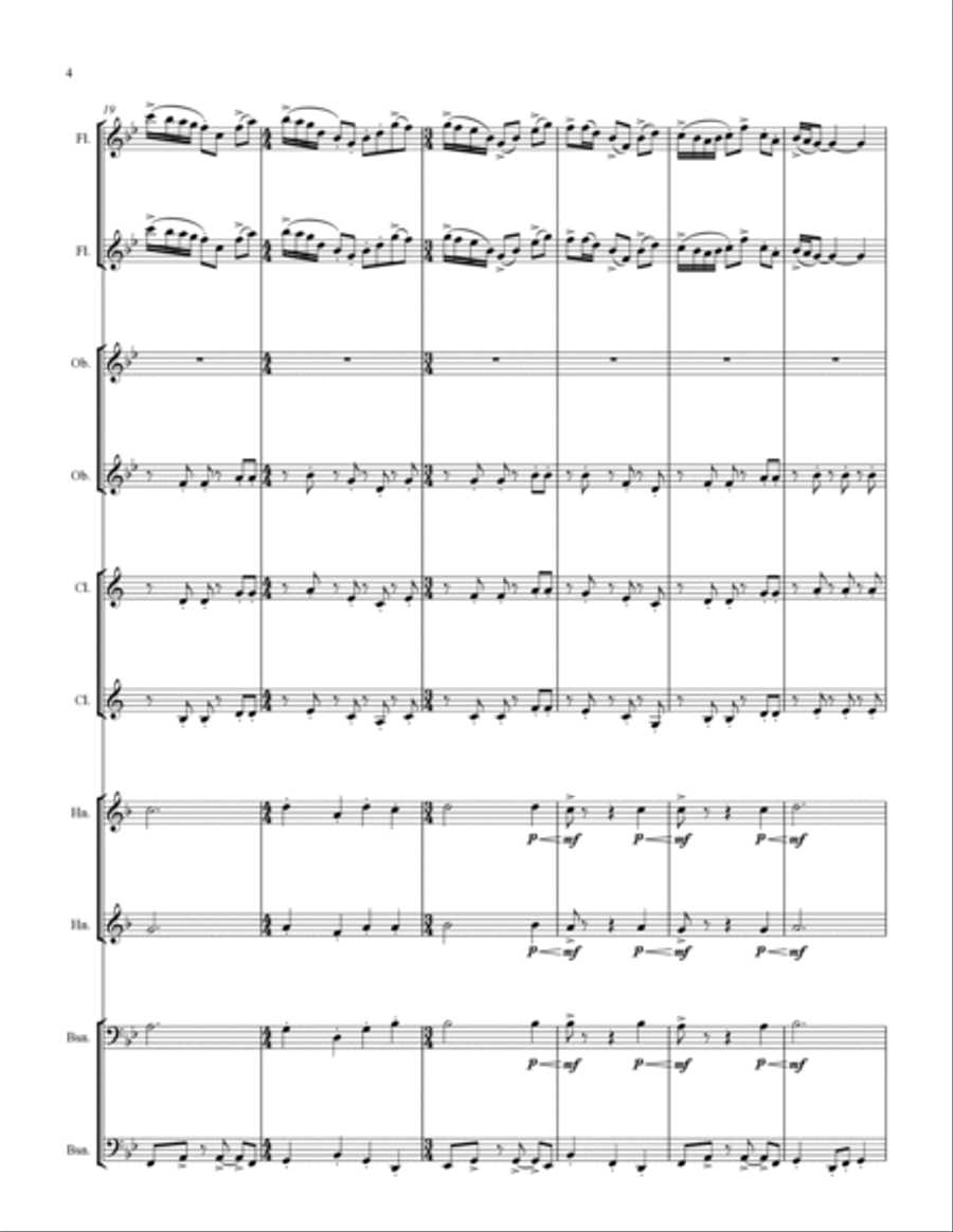 Excursion for Double Woodwind Quintet Woodwind Quintet scores gallery preview page 5