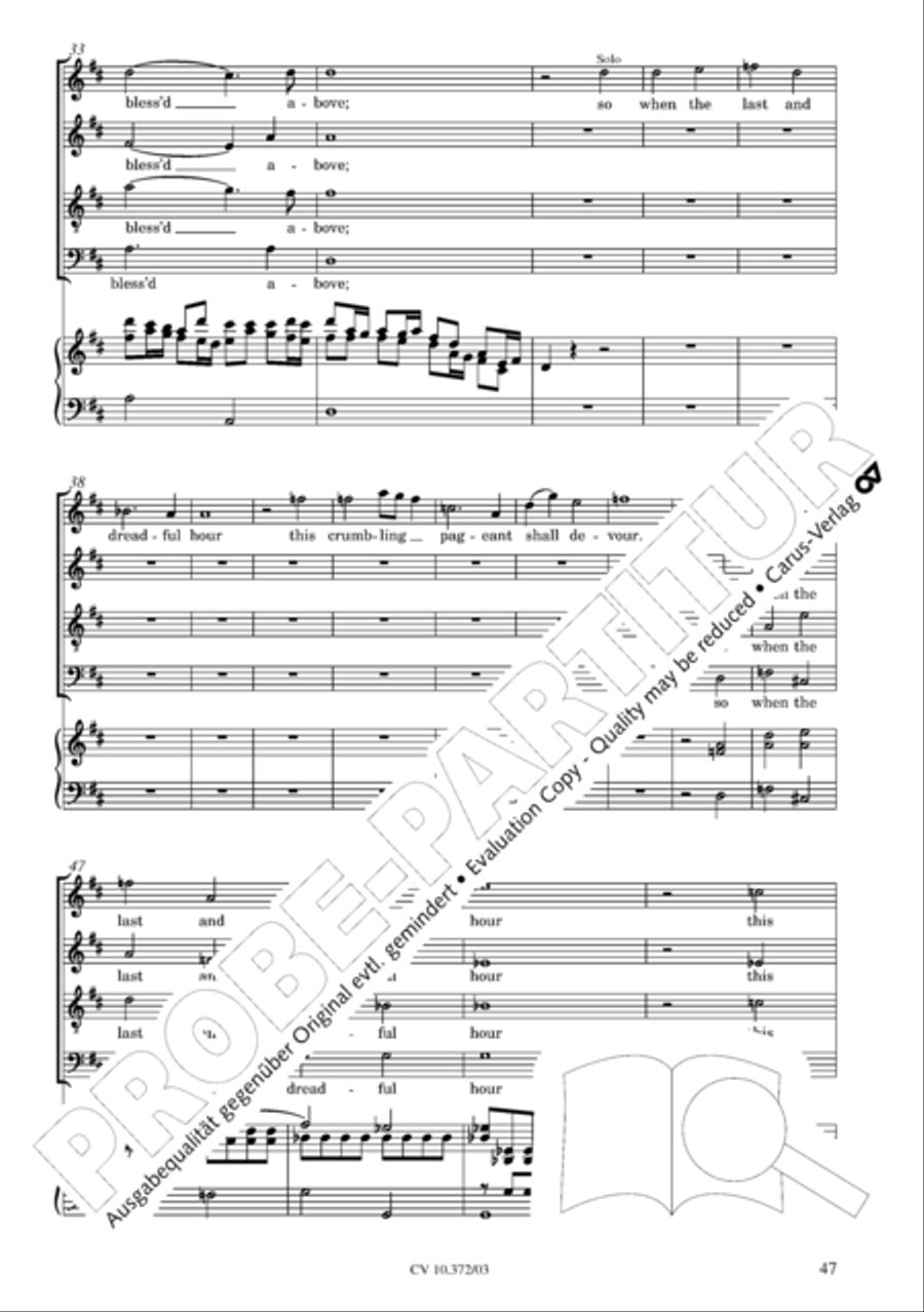Ode for St. Cecilias Day 4-Part scores gallery preview page 48