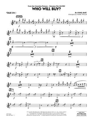 Who Will Buy? (from Oliver) (arr. Mark Taylor) - Tenor Sax 1