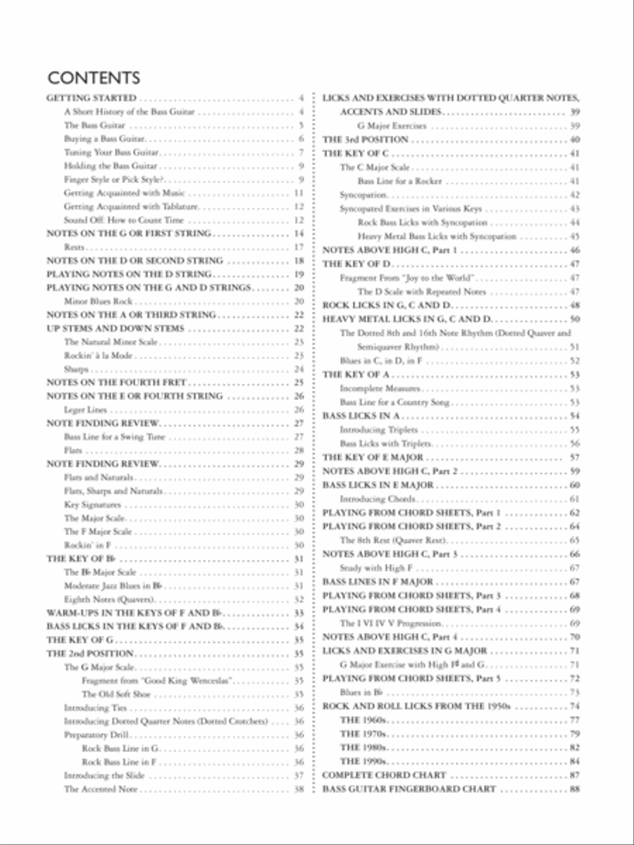 Basix Bass Method - Book/CD Bass Guitar Tablature scores gallery preview page 2