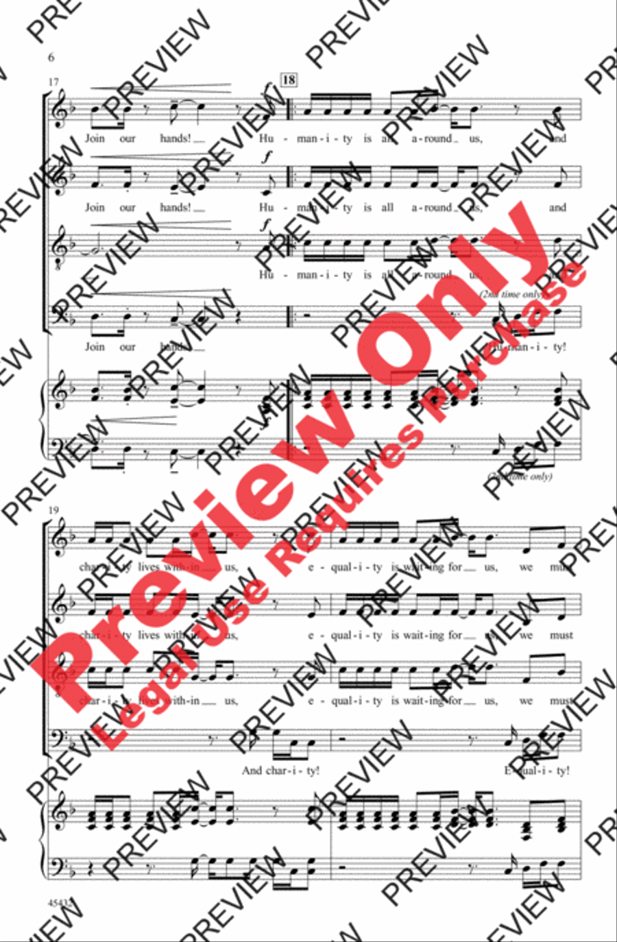 All Join Hands! All Join Hands! 4-Part scores gallery preview page 6