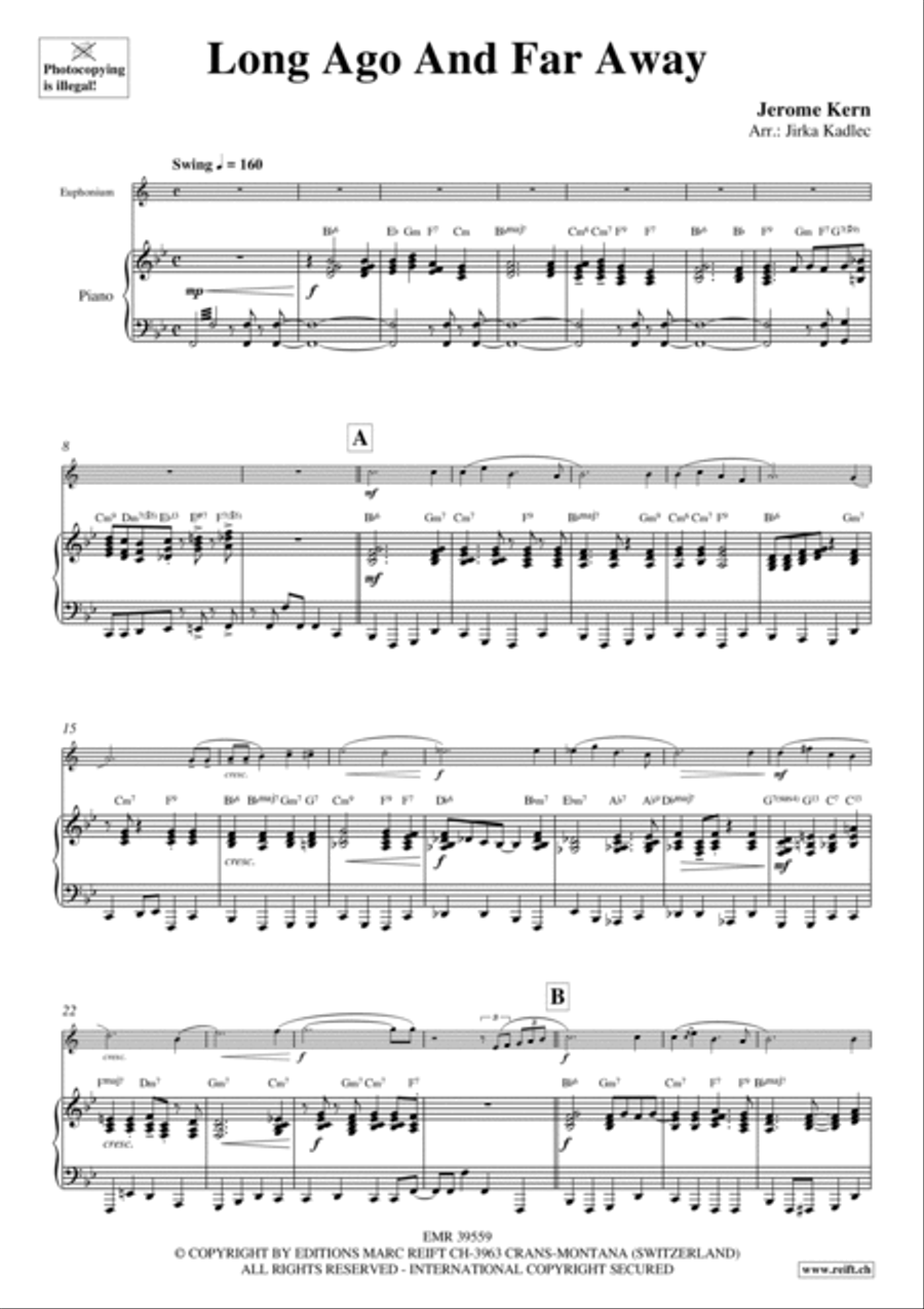 Long Ago And Far Away Euphonium scores gallery preview page 4
