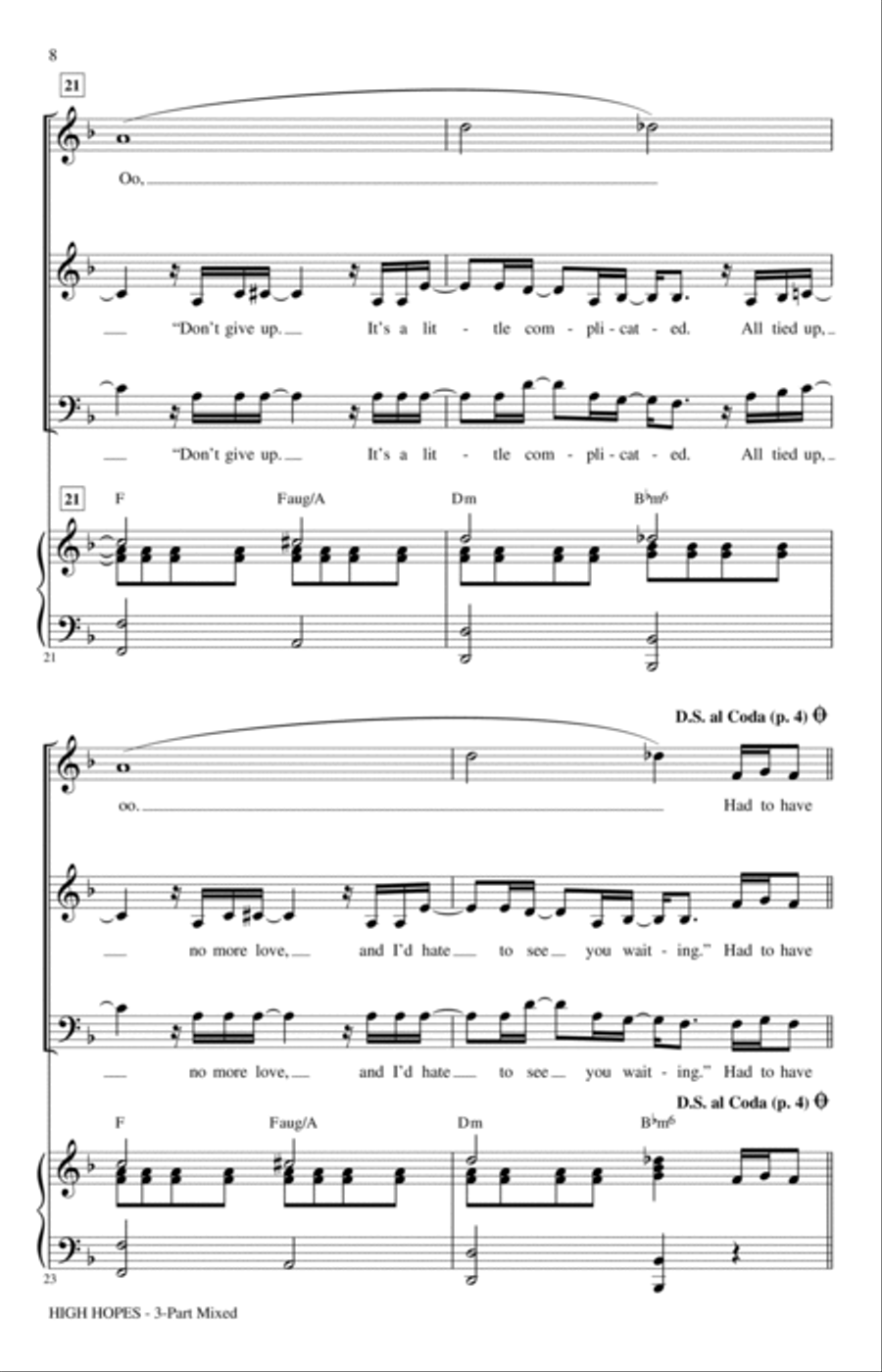 High Hopes (arr. Audrey Snyder) 3-Part scores gallery preview page 6