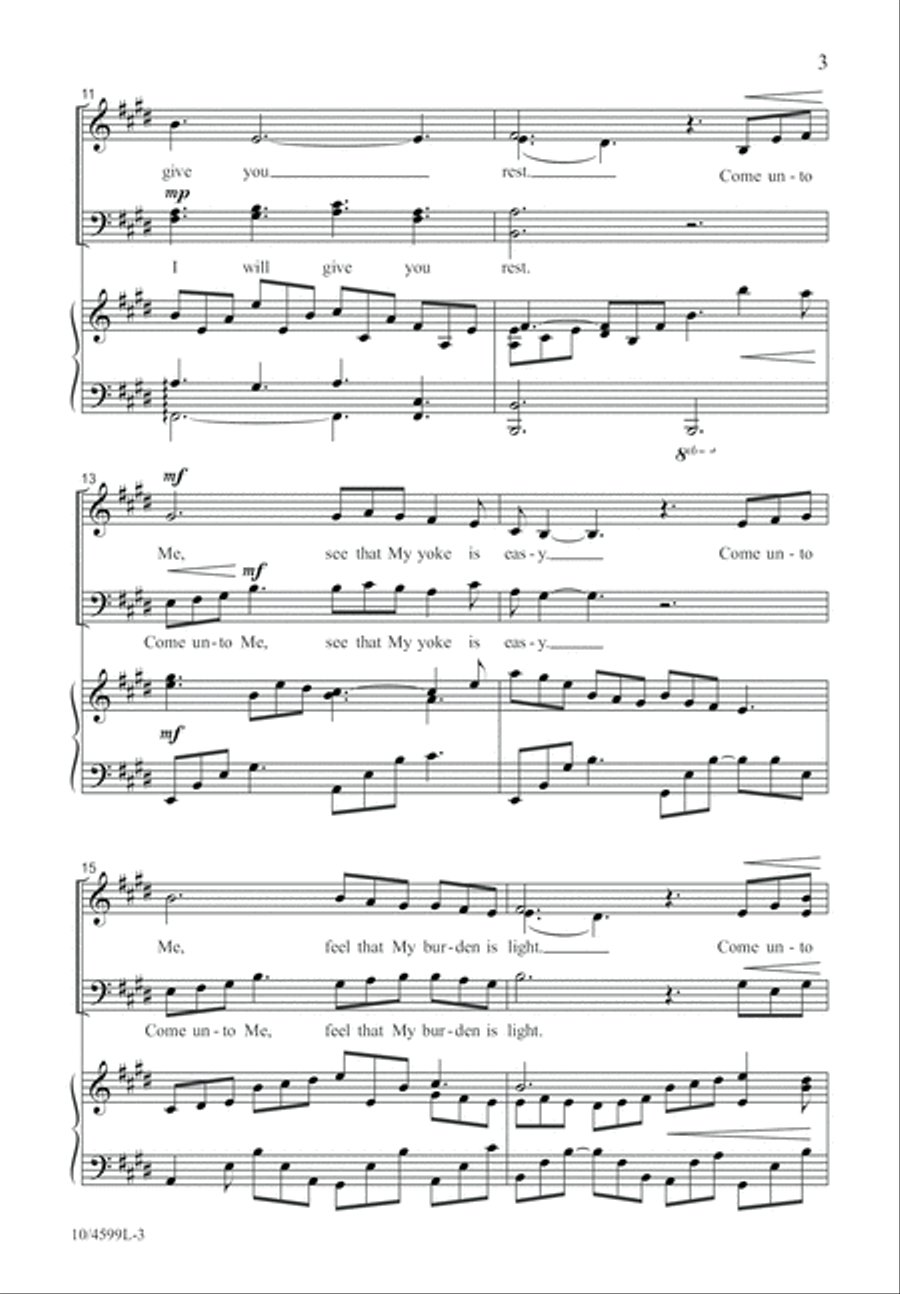 I Will Give You Rest 4-Part scores gallery preview page 3