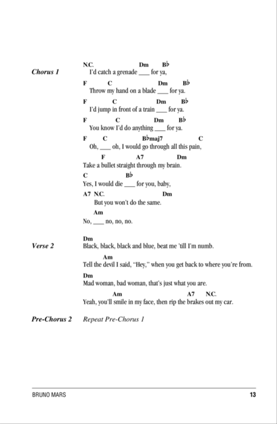 Grenade Acoustic Guitar scores gallery preview page 2