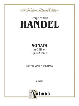 Book cover for Sonata in G Minor, Op. 2, No. 8