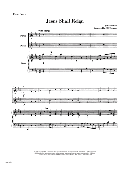 Jesus Shall Reign - Cello Duet