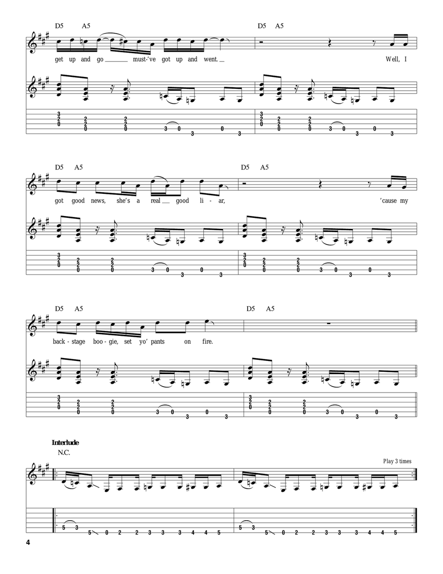 Sweet Emotion Acoustic Guitar scores gallery preview page 4