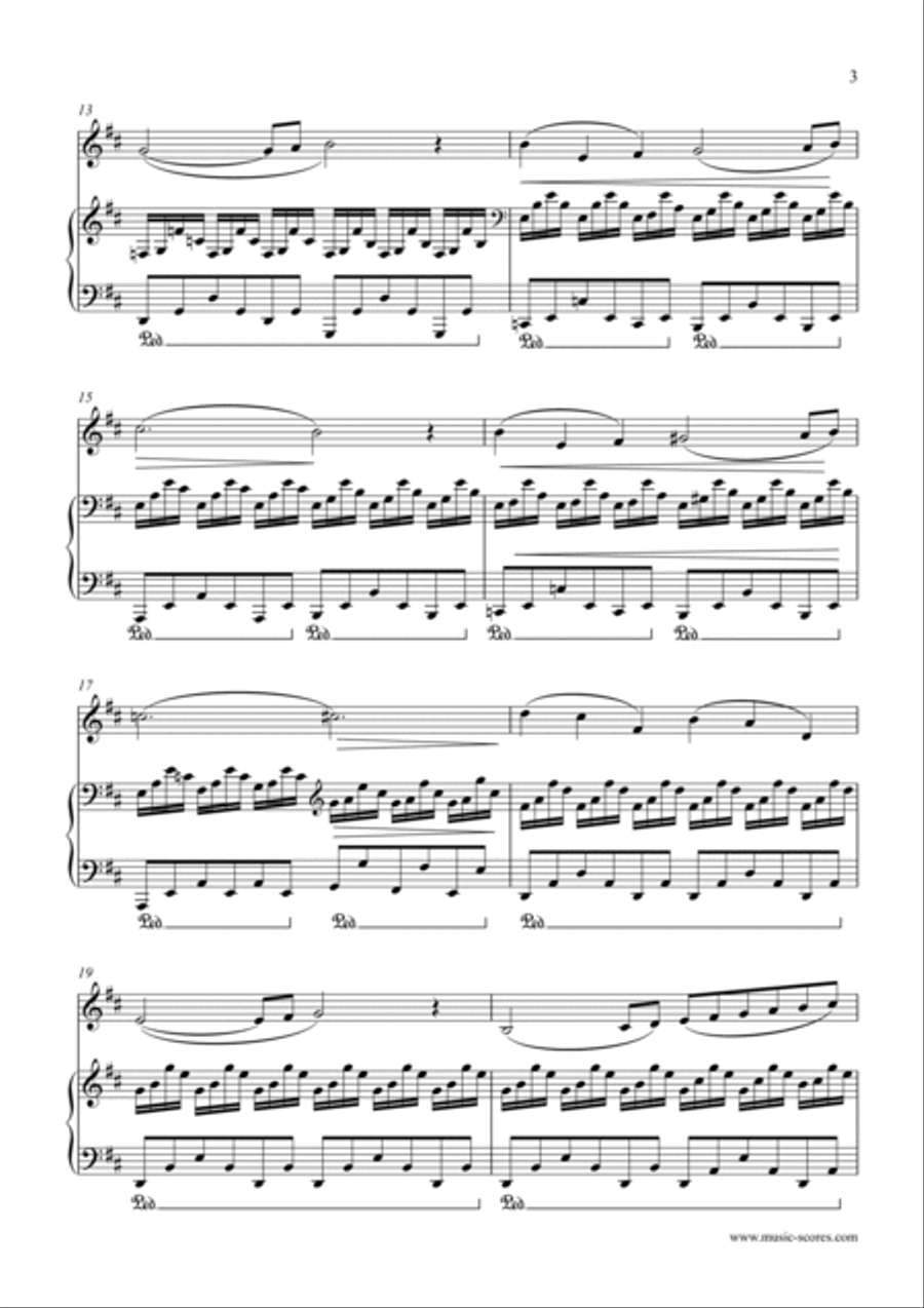 The Swan, or Le Cygne - Violin and Piano Violin Solo scores gallery preview page 3