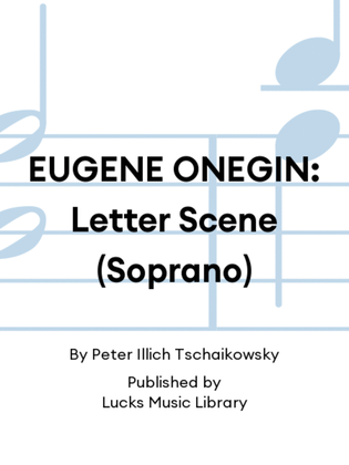 Book cover for EUGENE ONEGIN: Letter Scene (Soprano)