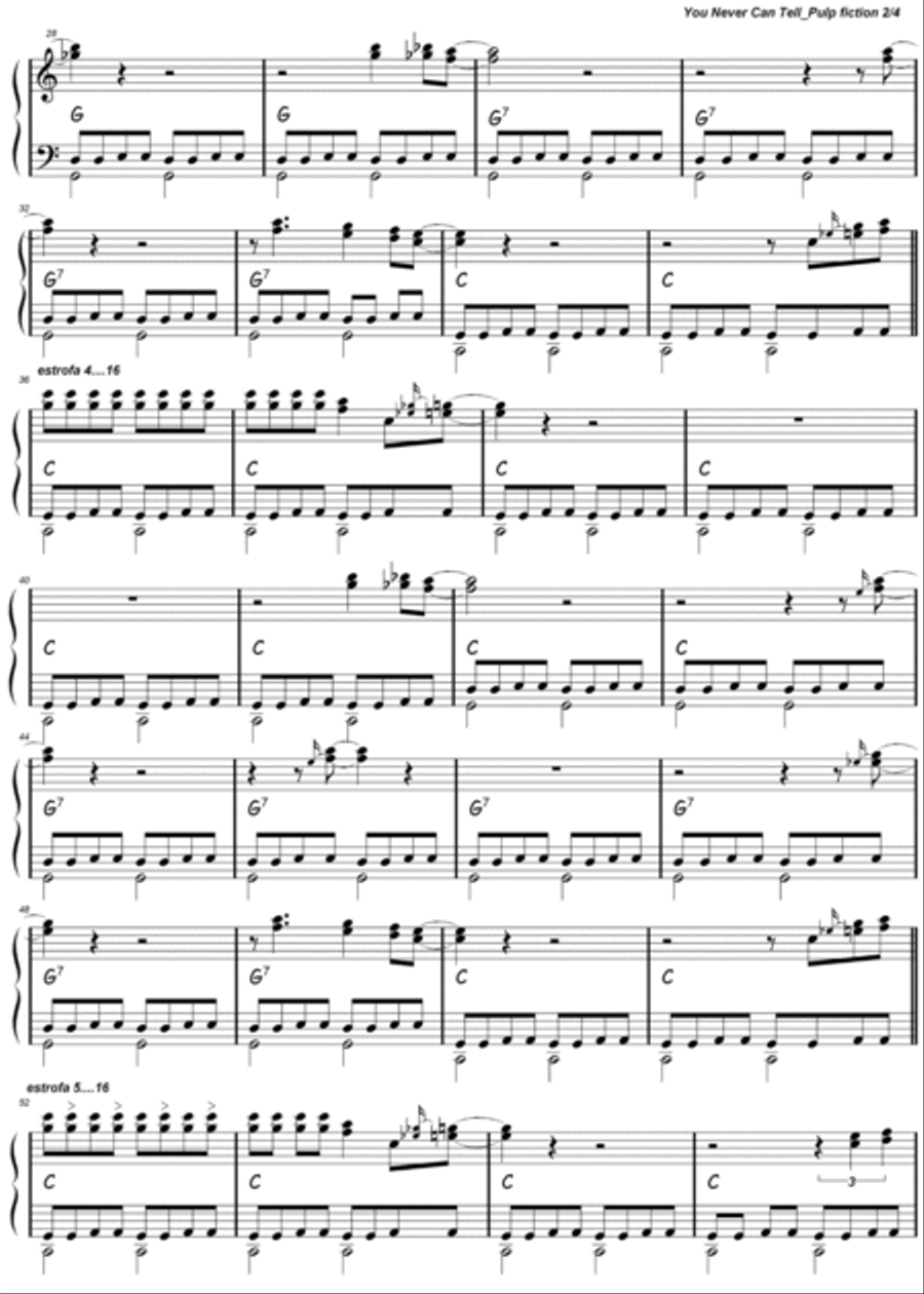 You Never Can Tell Piano Solo scores gallery preview page 2