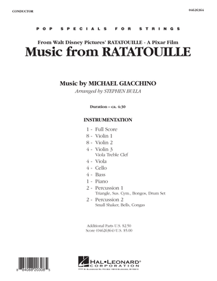 Book cover for Music from Ratatouille - Full Score