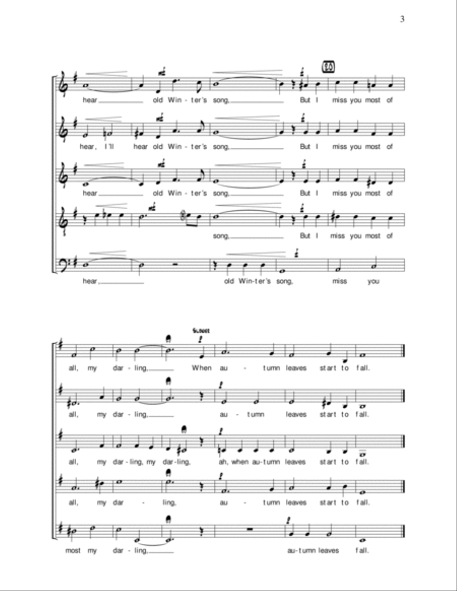 Autumn Leaves SSATB scores gallery preview page 3