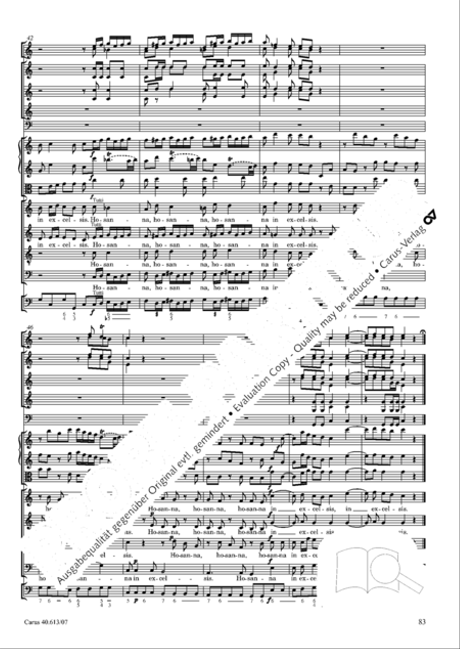 Mass in C (Missa in C) 4-Part scores gallery preview page 90