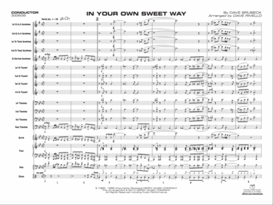 In Your Own Sweet Way Jazz Ensemble scores gallery preview page 2