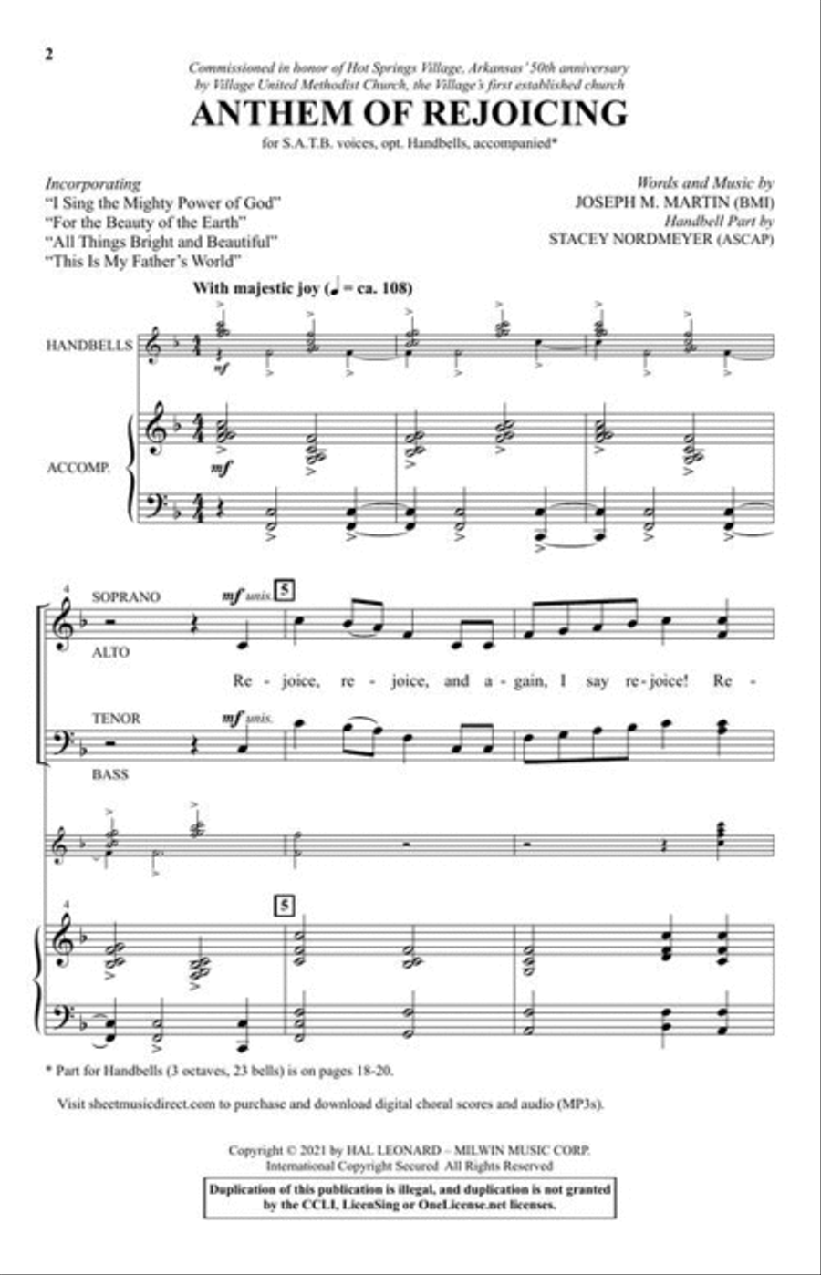 Anthem of Rejoicing 4-Part scores gallery preview page 3