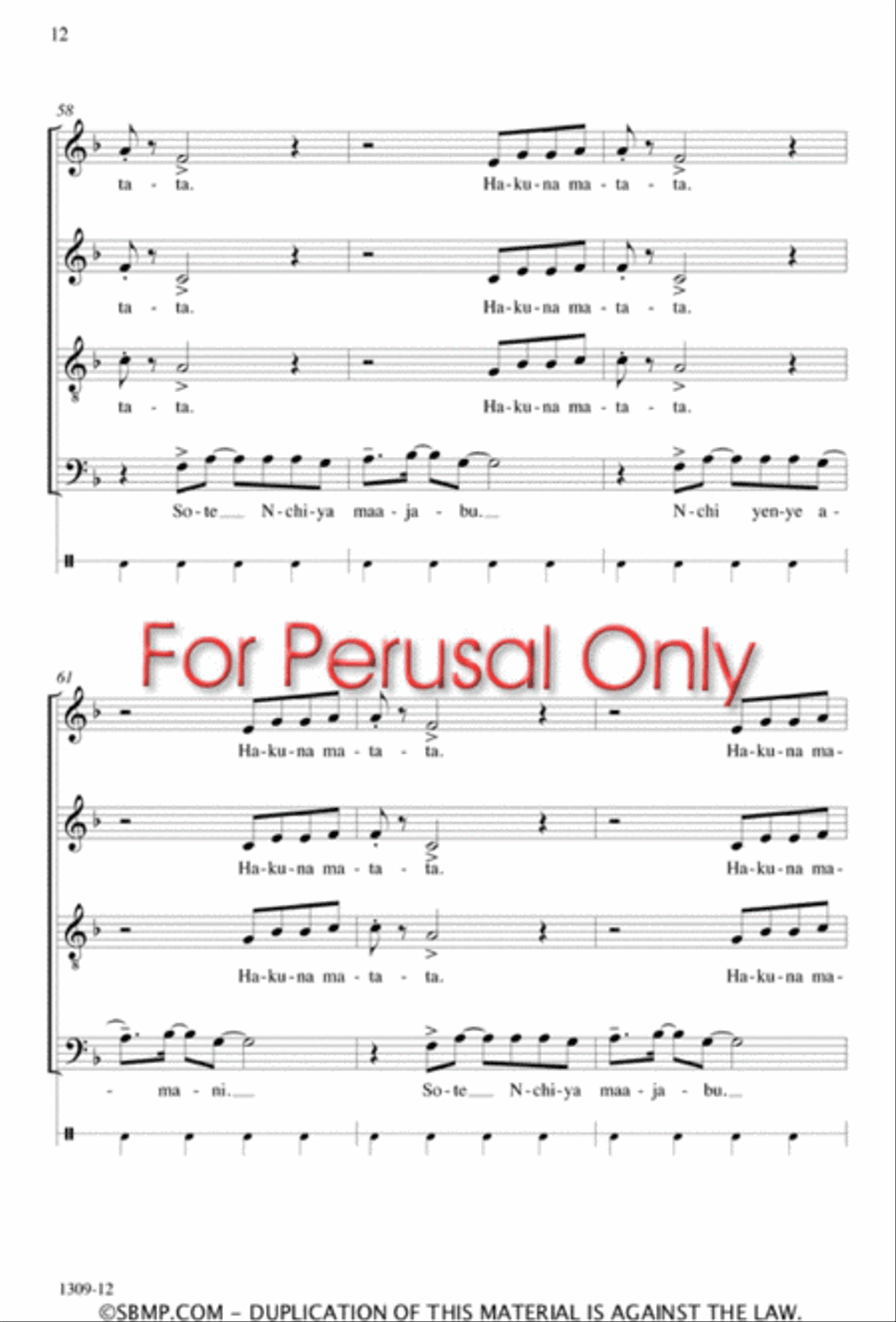 Jambo - SATB Octavo Jambo - SATB Octavo 4-Part scores gallery preview page 11
