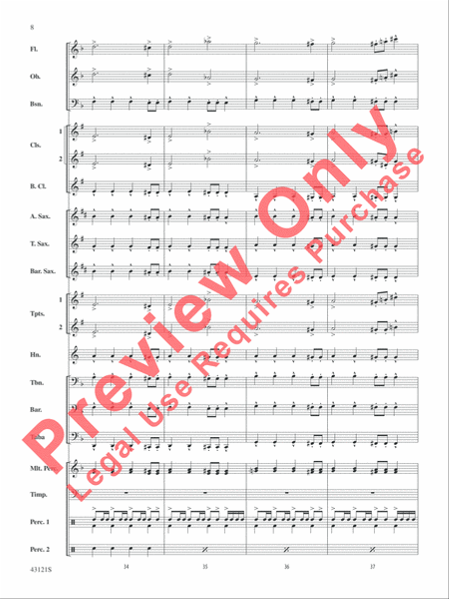 Godzilla, Selections from Concert Band scores gallery preview page 9