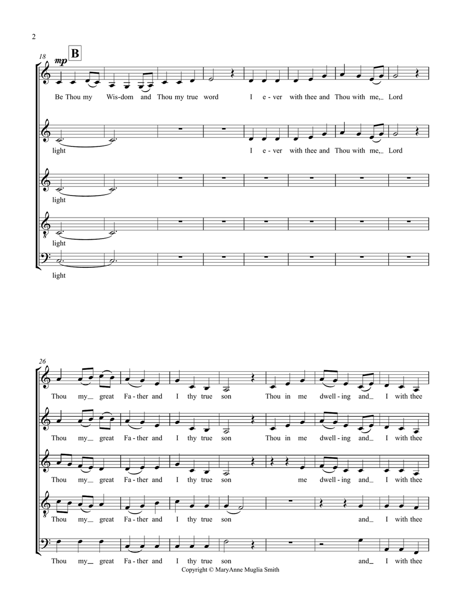 Be Thou My Vision 4-Part scores gallery preview page 2