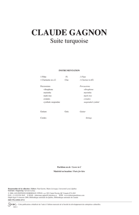 Book cover for Suite Turquoise (score)