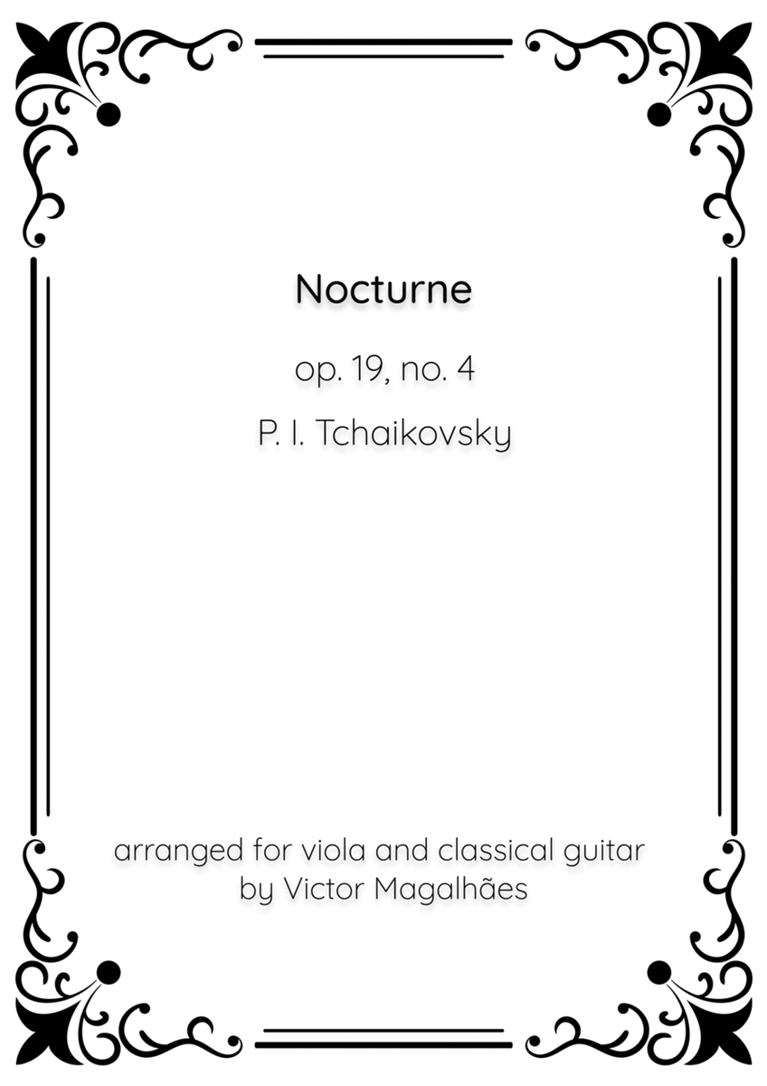 Nocturne - op. 19 no. 4 - Viola and Guitar image number null