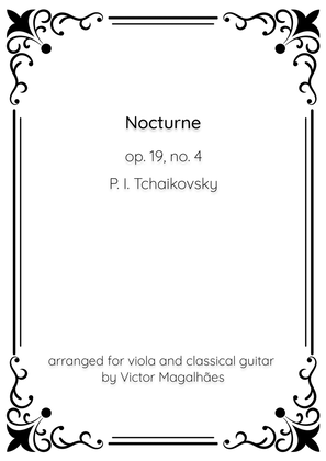 Book cover for Nocturne - op. 19 no. 4 - Viola and Guitar