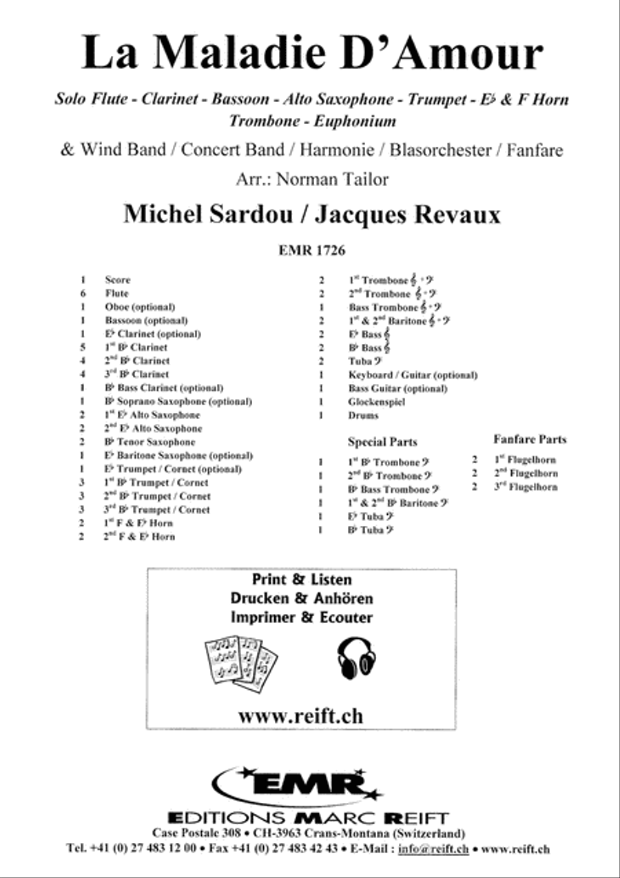La Maladie D'Amour Concert Band scores gallery preview page 2
