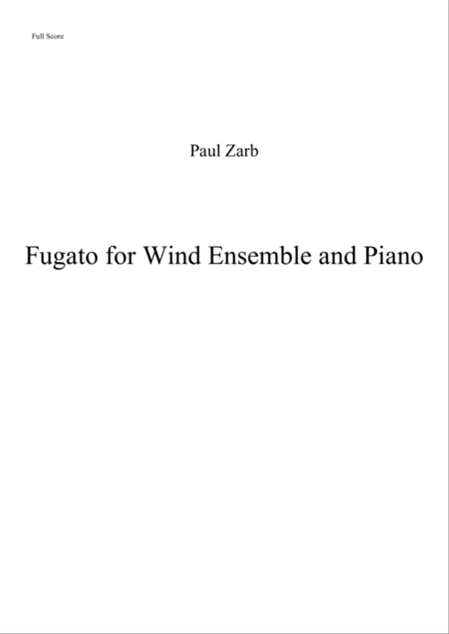 Fugato for Wind Ensemble and Piano Small Ensemble scores gallery preview page 1