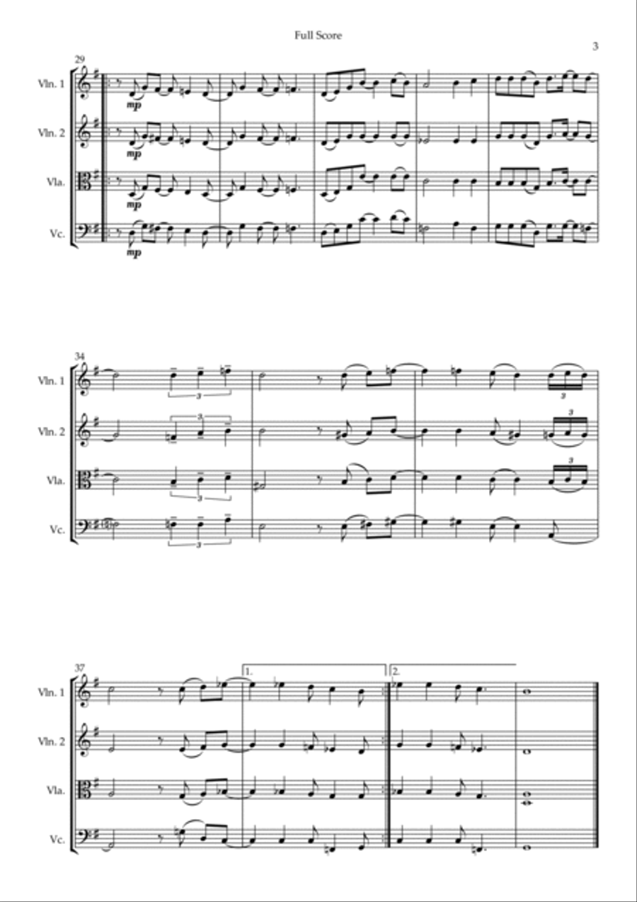 How Deep Is Your Love String Quartet scores gallery preview page 3