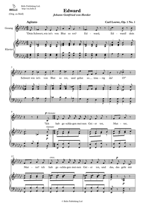 Book cover for Edward, Op. 1 No. 1 (Original key. E-flat minor)
