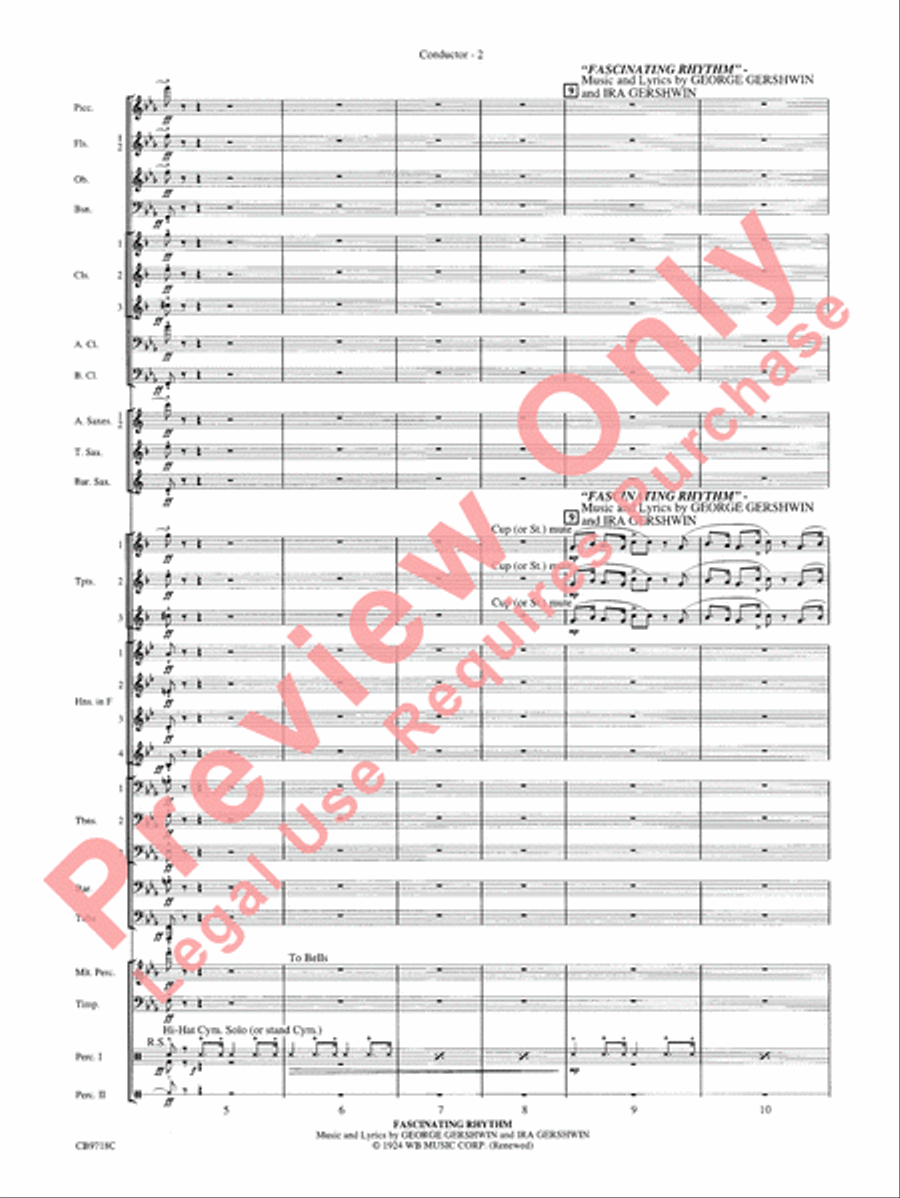 Gershwin! (Medley) Concert Band scores gallery preview page 5