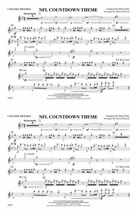 Book cover for NFL Countdown Theme: Flute