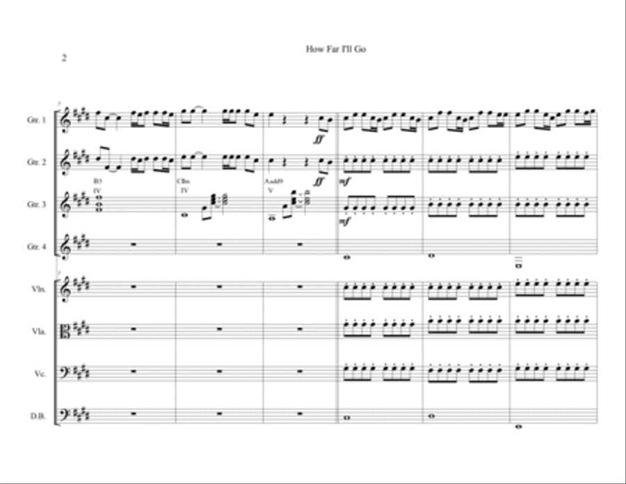 How Far I'll Go School and Community scores gallery preview page 4