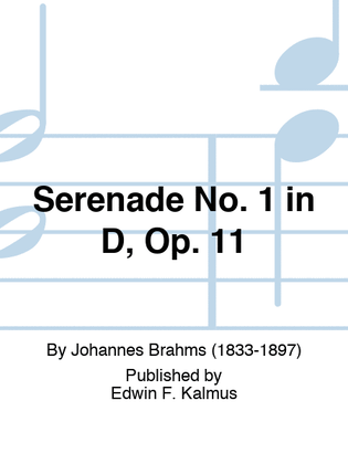 Book cover for Serenade No. 1 in D, Op. 11