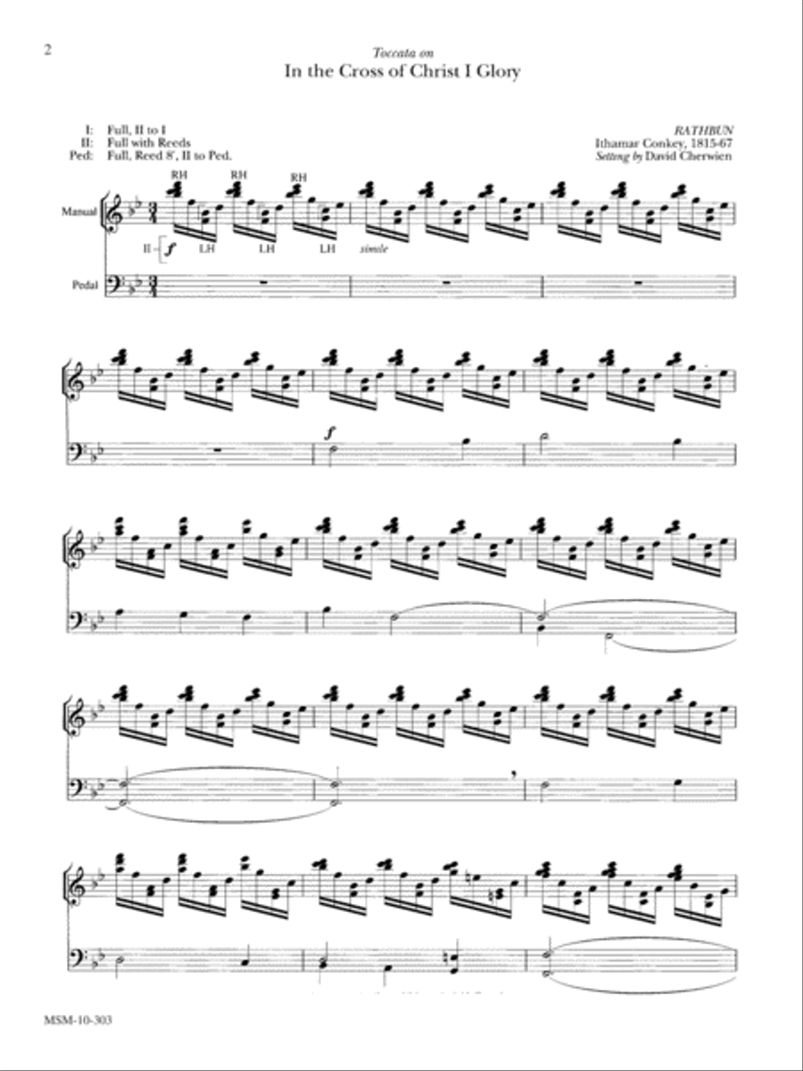 Toccata on In the Cross of Christ I Glory Organ scores gallery preview page 2