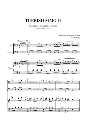 W. A. Mozart - Turkish March (Alla Turca) for Viola, Bassoon and Piano