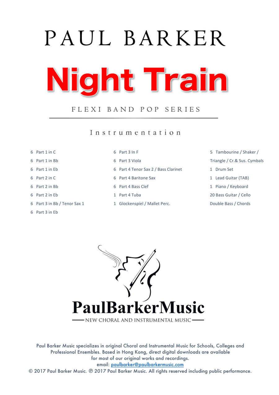Night Train (Flexible Instrumentation) Concert Band scores gallery preview page 2