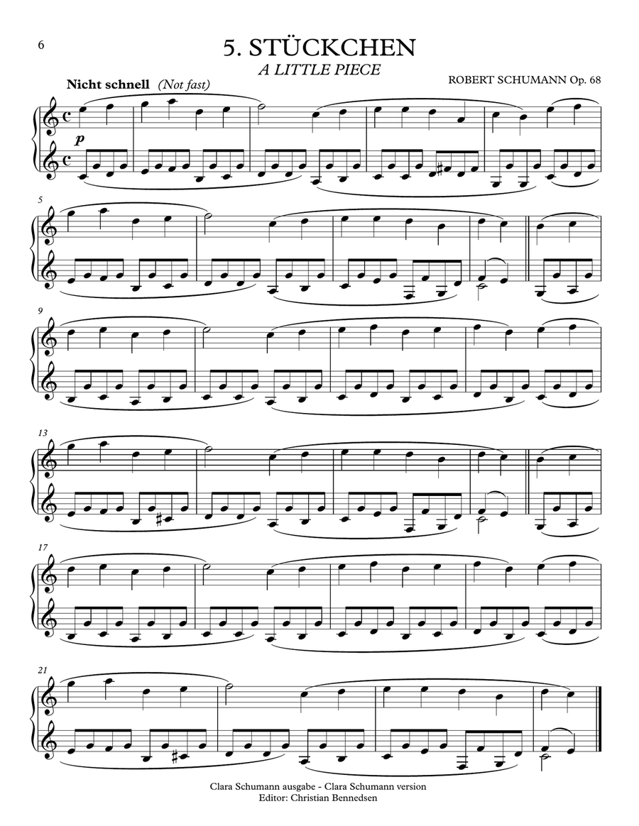 Robert Schumann - Album für die Jugend (Album For The Young) Op. 68 Part 1 Piano Method scores gallery preview page 6