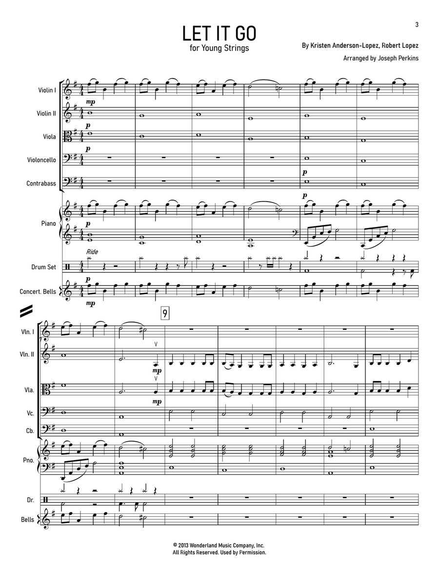 Let It Go String Orchestra scores gallery preview page 4