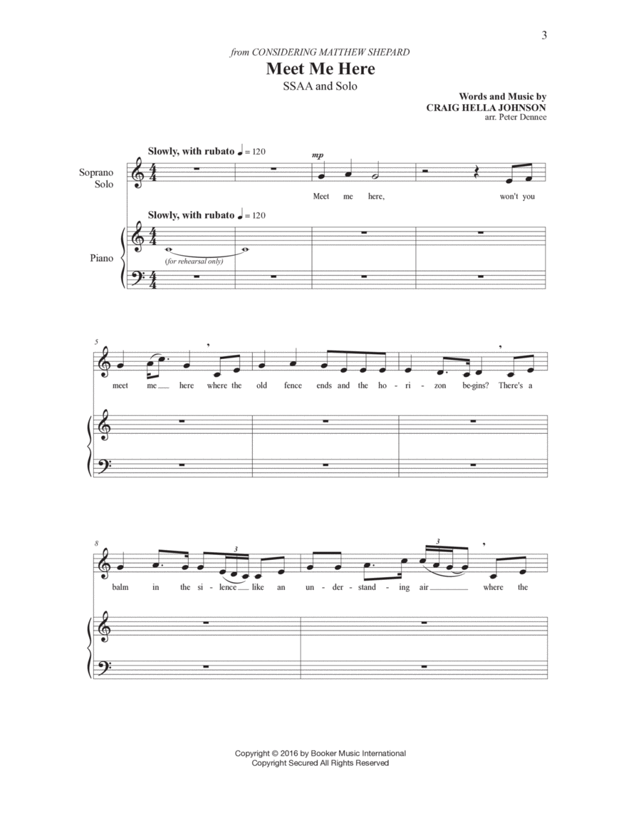 Meet Me Here SSA scores gallery preview page 1