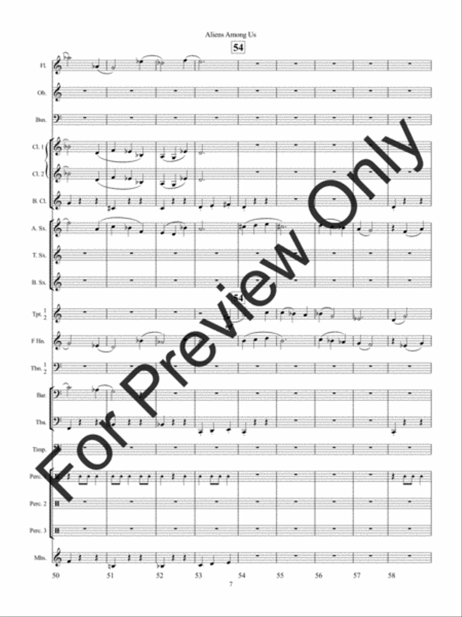 Aliens Among Us Concert Band scores gallery preview page 11