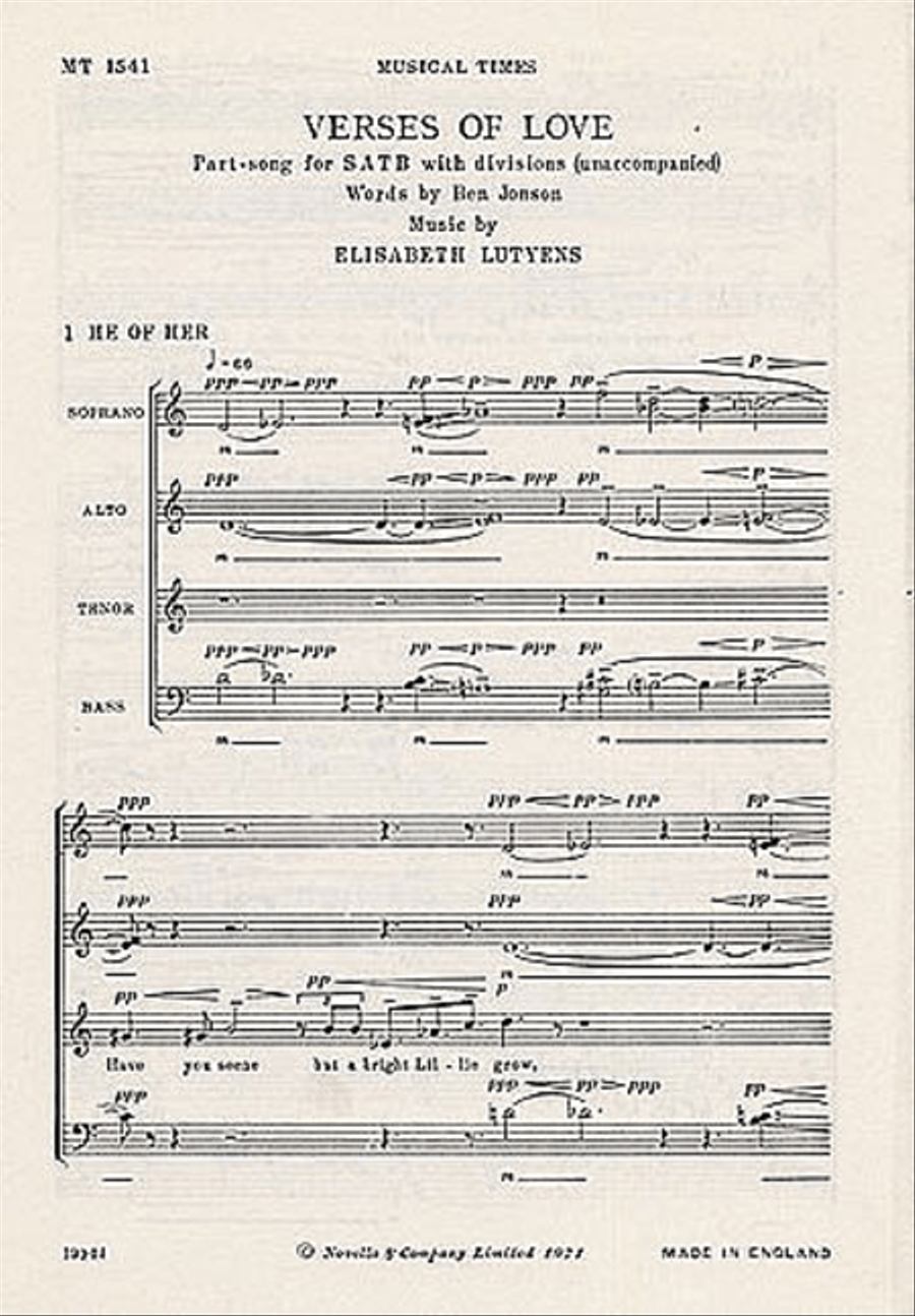 Verses of Love 4-Part scores gallery preview page 1