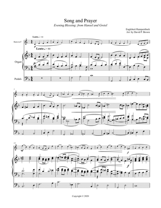 Song and Prayer (from Hansel and Gretel) for French Horn and Organ