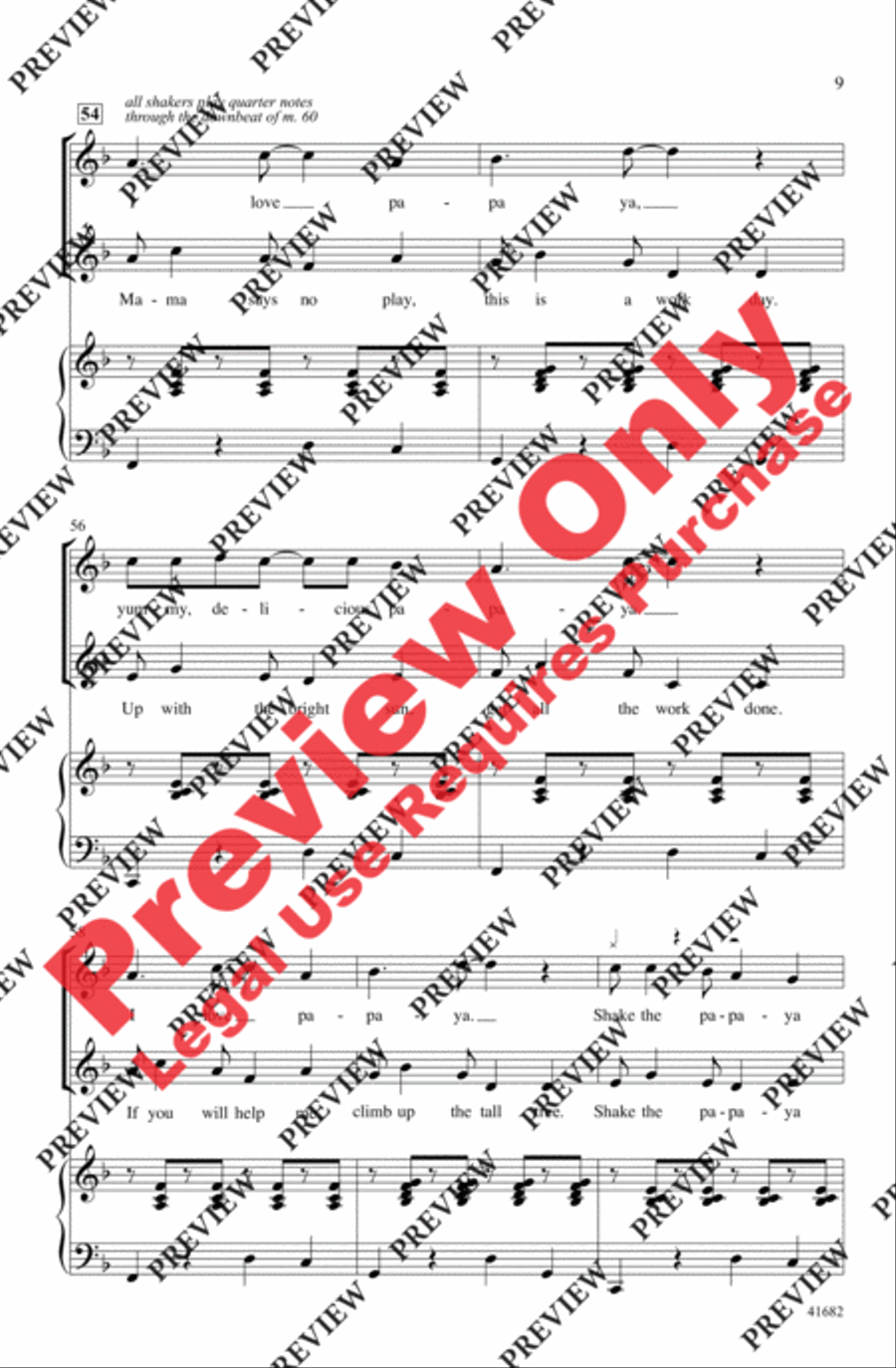 The Papaya Song 2-Part scores gallery preview page 18