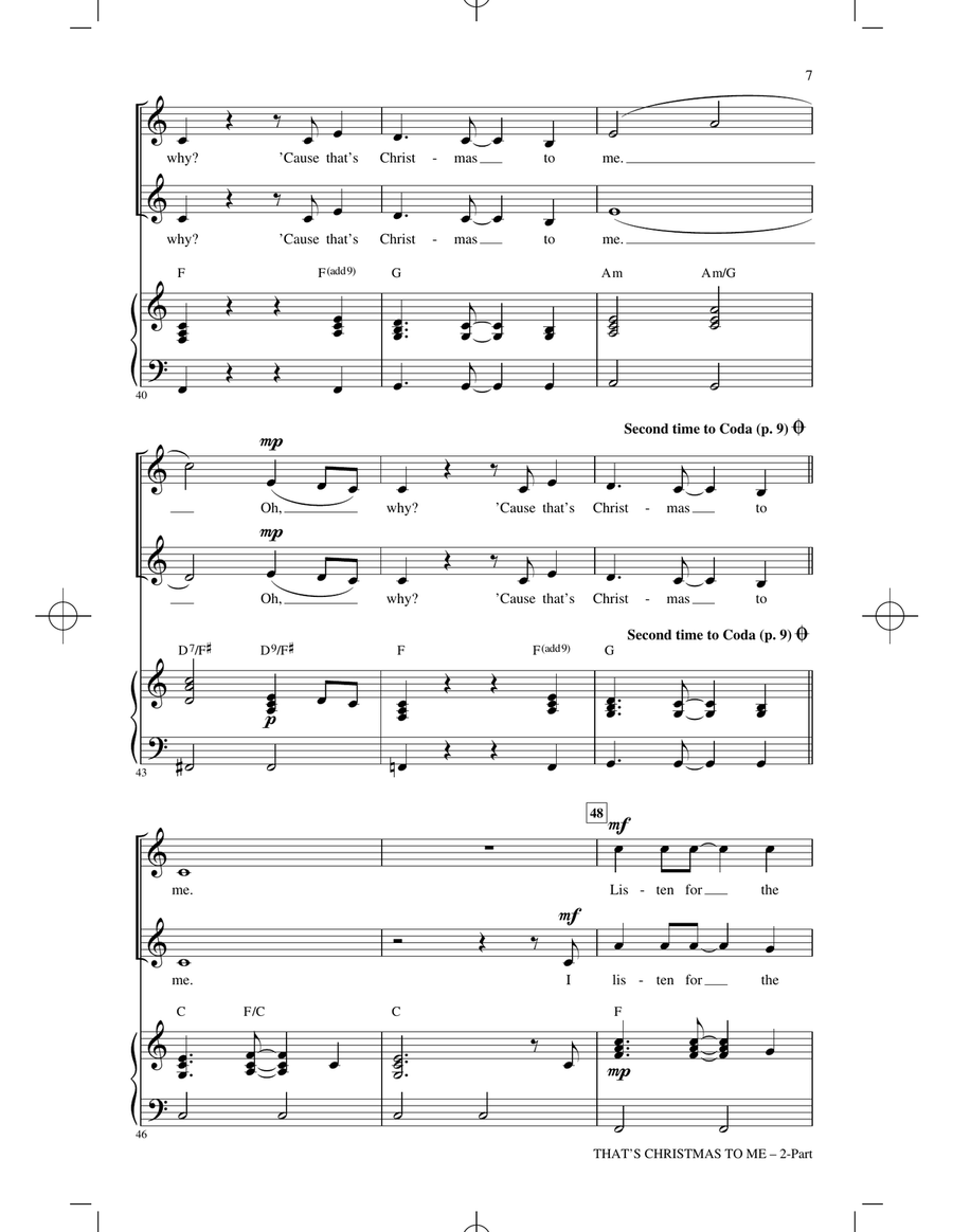 That's Christmas To Me (arr. Audrey Snyder) A Cappella scores gallery preview page 5