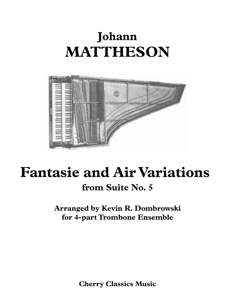 Fantasie and Air Variations from Suite No. 5 for Trombone Quartet Ensemble image number null